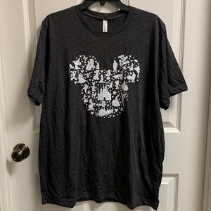 XL Disney Bella + Canvas Dark Heather Tee Shirt New Never Worn